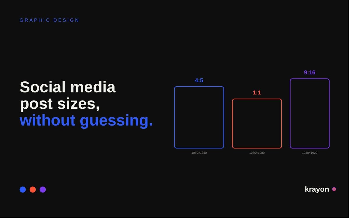 Social media post sizes for 2026