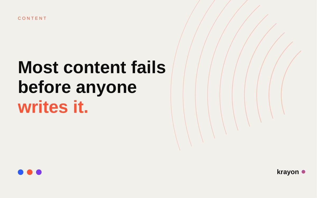 Most branded content fails because nobody decided what the post was for. How to build ideas around a
